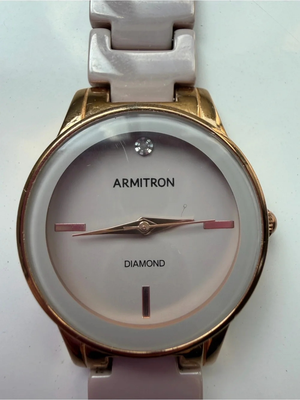 Armitron Diamond Women’s Wristwatch 28mm Case Size/New Battery/ Working